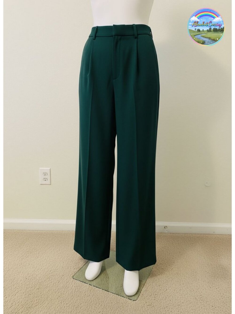 Wide Leg High Waisted Tailored Dress Pants Business Casual Trousers